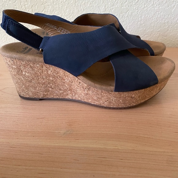 COPY - Blue Clarks Wedge Sandals - Picture 9 of 9